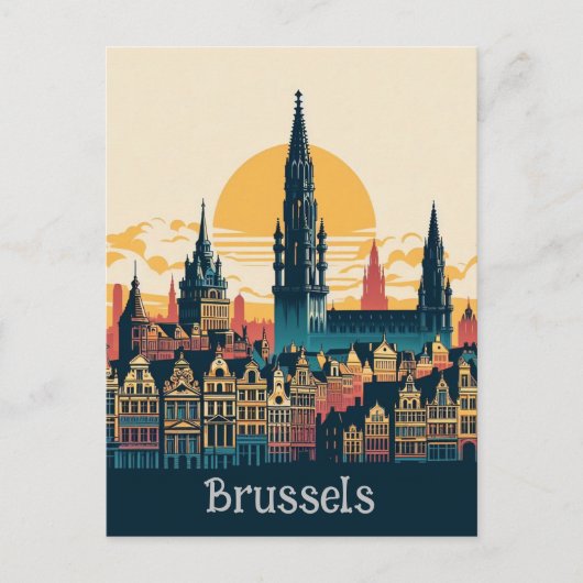 Brussel, België stylist schilderen Briefkaart (Voorkant)