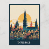 Brussel, België stylist schilderen Feestdagenkaart (Voorkant)