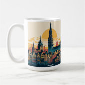 Brussel, België stylist schilderen Koffiemok (Links)