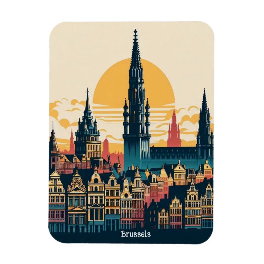 Brussel, België stylist schilderen Magneet (Verticaal)