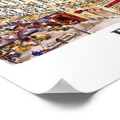 Brussel België Travel Waterverf Hand getekend Poster (Hoek)