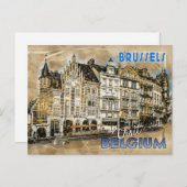 Brussel, België, uit de serie "Bezoek..." Briefkaart (Voorkant / Achterkant)