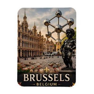 🧲 Brussel België Vakantieherinnering Om Te Onthou Magneet