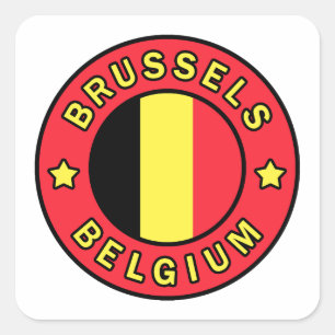 Brussel België Vierkante Sticker
