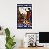Brussel België Vintage Reisposter Poster (Thuiskantoor)