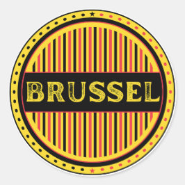 Brussel City Pride Emblem – Belgian Identity Ronde Sticker