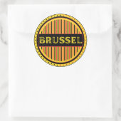 Brussel City Pride Emblem – Belgian Identity Ronde Sticker (Tas)