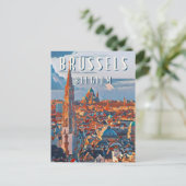 Brussel, de hoofdstad van België en Europa Briefkaart (Staand voorkant)