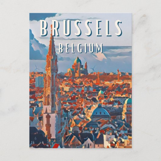 Brussel, de hoofdstad van België en Europa Briefkaart (Voorkant)