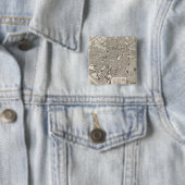 Brussel en België Vierkante Button 5,1 Cm (In situ)