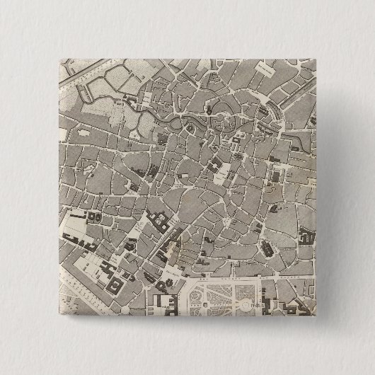 Brussel en België Vierkante Button 5,1 Cm (Voorkant)