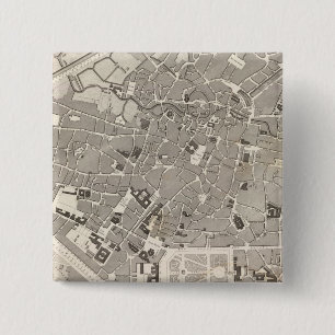 Brussel en België Vierkante Button 5,1 Cm