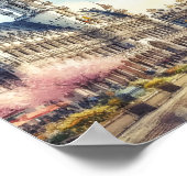 Brussel Grand Palace van België Waterverf Poster (Hoek)