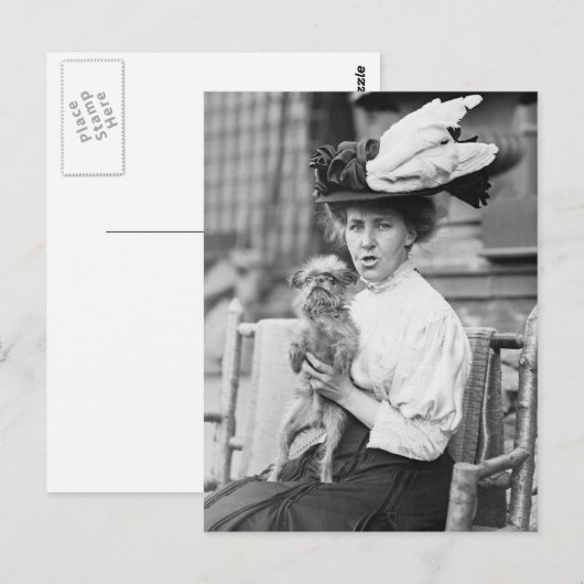 Brussel Griffon, begin jaren 1900 Briefkaart (Voorkant / Achterkant)