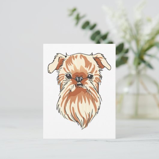 Brussel Griffon Briefkaart (Staand voorkant)