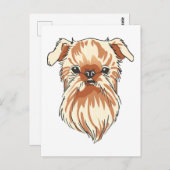 Brussel Griffon Briefkaart (Voorkant / Achterkant)