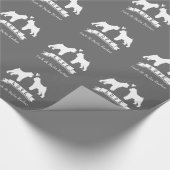 Brussel Griffon bruiloft paar met aangepaste tekst Cadeaupapier (Hoek)