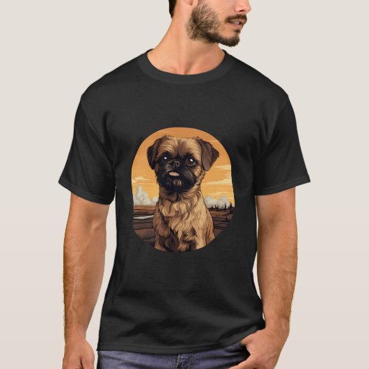 Brussel Griffon Bruxellois Brussel Griffon Hond B T-shirt (Voorkant)