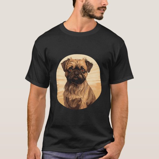 Brussel Griffon Bruxellois Brussel Griffon Hond B T-shirt (Voorkant)