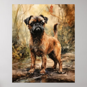 Brussel Griffon Dog Art Print Poster