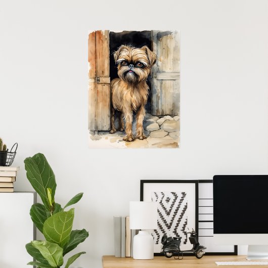 Brussel Griffon - Hond Art Print (Thuiskantoor)