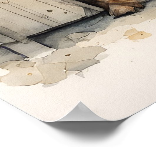 Brussel Griffon - Hond Art Print (Hoek)