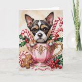 Brussel Griffon Hond Kerstgroet Kaart (Voorkant)