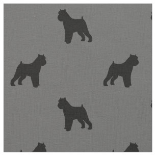 Brussel Griffon Hondenras Silhouetten Patroon Stof