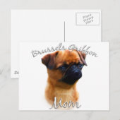 Brussel Griffon Moeder 2 Briefkaart (Voorkant / Achterkant)