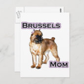 Brussel Griffon Moeder; Moeder van Brussel Griffon Briefkaart (Voorkant / Achterkant)