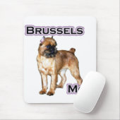 Brussel Griffon Moeder; Moeder van Brussel Griffon Muismat (Met muis)