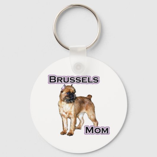 Brussel Griffon Moeder; Moeder van Brussel Griffon Sleutelhanger (Voorkant)