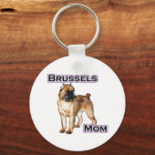 Brussel Griffon Moeder; Moeder van Brussel Griffon Sleutelhanger (Voorkant)
