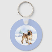 Brussel Griffon Noel Sleutelhanger (Voorkant)