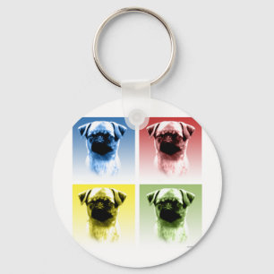Brussel Griffon Pop Kunst Sleutelhanger