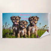 Brussel Griffon Puppies Strandlaken (Voorkant)