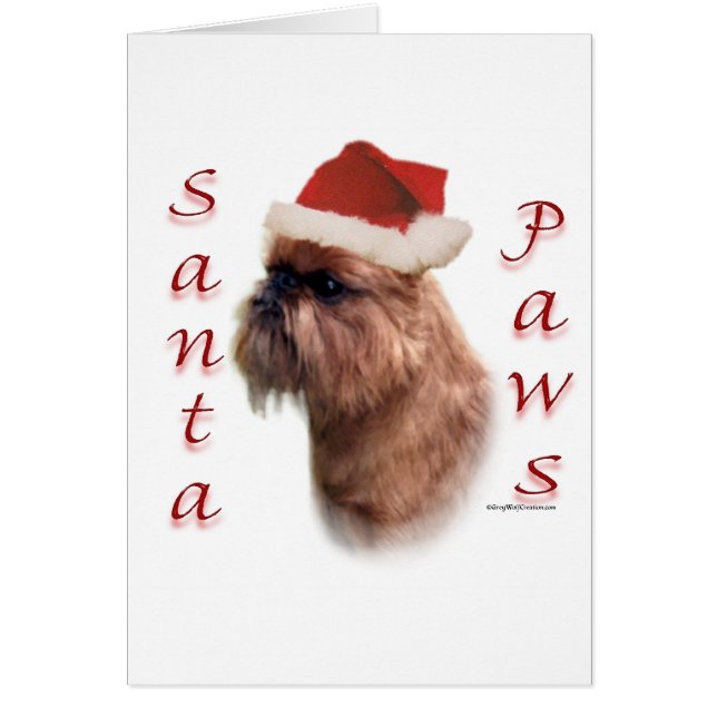 Brussel Griffon Santa Paws (Voorkant)