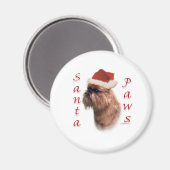 Brussel Griffon Santa Paws Magneet (Voorkant / Achterkant)