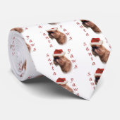 Brussel Griffon Santa Paws Stropdas (Opgerold)
