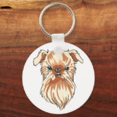 Brussel Griffon Sleutelhanger (Voorkant)