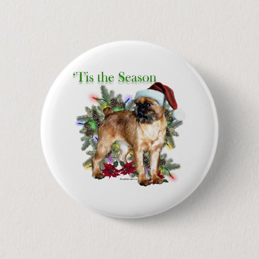 Brussel Griffon "Tis Ronde Button 5,7 Cm (Voorkant)