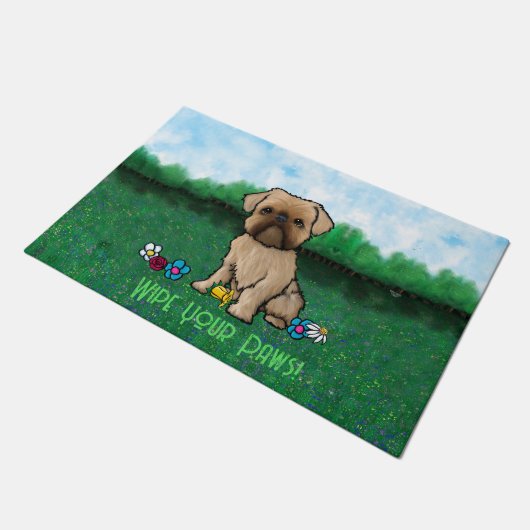 Brussel Griffon Tuin Helper Deurmat (Schuin)