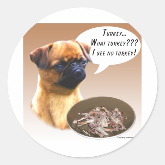 Brussel Griffon Turkije Ronde Sticker (Voorkant)