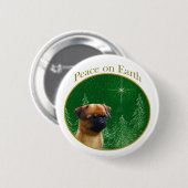 Brussel Griffon Vrede Ronde Button 5,7 Cm (Voorkant /achterkant)