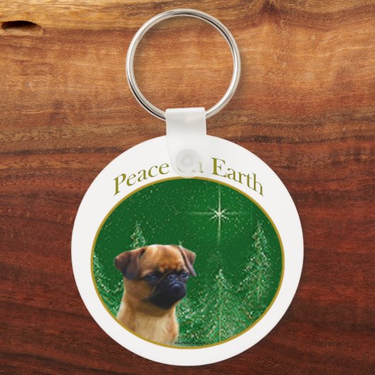 Brussel Griffon Vrede Sleutelhanger (Voorkant)