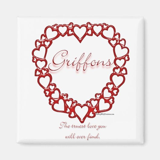 Brussel Griffon Ware Liefde Magneet (Voorkant)