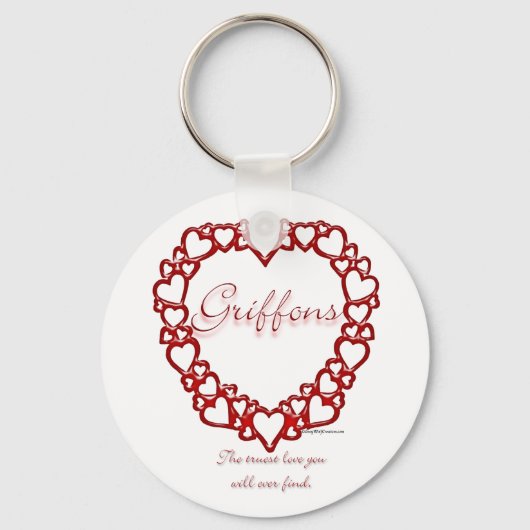 Brussel Griffon Ware Liefde - Sleutelhanger (Voorkant)