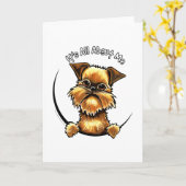 Brussel Griffon Zijn allen over me Kaart (Gele Bloem)