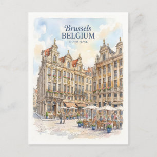 Brussel Grote Markt Historisch Briefkaart
