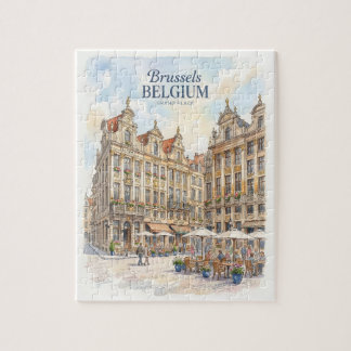Brussel Grote Markt Historisch Legpuzzel